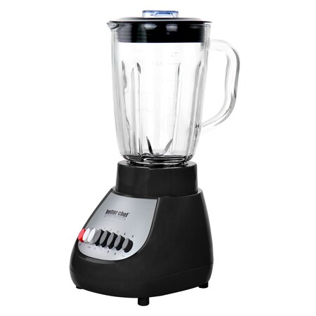 Better Chef 10 Speed 350 Watt Glass Jar Blender in Black IM-618GB
