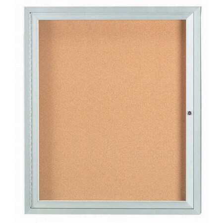Aarco Illuminated Enclosed Bulletin Board w/ Clear Satin Anodized Al Frame, 36''Hx30''W DCC3630RI