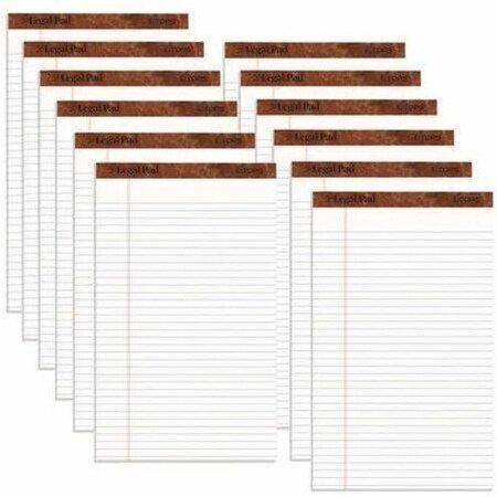 Tops Tops 7573 Perforated Pads Legal Rule Lgl White 12 50-Sheet Pads per Pack 7573