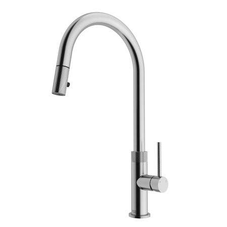 Vigo Bristol Single Handle Pull-Down Sprayer Kitchen Faucet in Stainless Steel VG02033ST