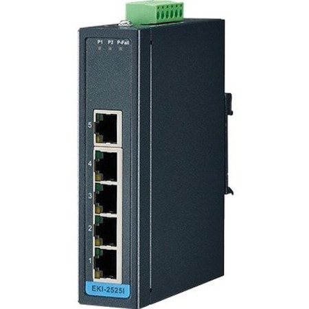 Advantech 5PORT 10/100MBPS UNMANAGED IND ENETS WITCH WIDE TEMP -40 75C EKI-2525I-BE