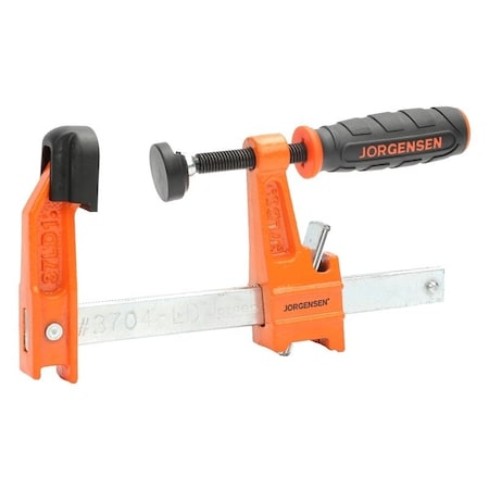 Pony Light-Duty Bar Clamp, 300 lb, 4 in Max Opening Size, 2 in D Throat, Steel Body 3704-LD