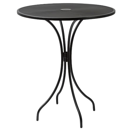 Bfm Seating Barnegat Bar Height Table 36in Round E-Coated, Powder Coated Micro-Mesh Steel - Black SU36RBL-T