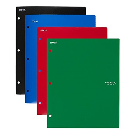 Made-To-Stick Five Star Binder Pocket Folder, Stay-Put 2-Pocket Folder, 9.5 x 11.75 In. MA3360455