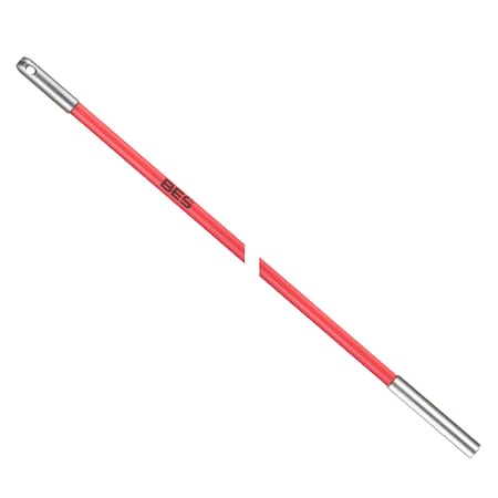 Bes Products 6' x 3/16'' Coated Orange Rod - Bullnose/Female PCF206