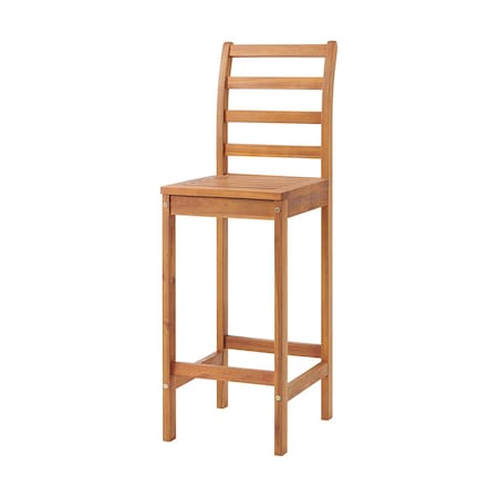 Alaterre Furniture Brandon Acacia Wood Outdoor Bar Height Bistro Set, Set of 3 ANBD01ANO
