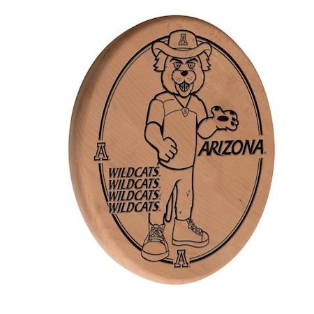 Holland Bar Stool Co University of Arizona 13" Laser Engraved Solid Wood Sign WSgnLNatArizUn