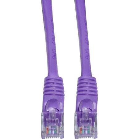 Cable Wholesale Cat5e Purple Copper Ethernet Patch Cable, Snagless/Molded Boot, POE Compliant, 7 foot 10X6-04107