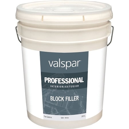 Valspar 0440000008 Professional Block Filler, White, Liquid, 5 gal Pail 589