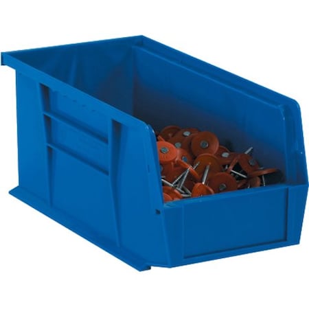Partners Brand Hang & Stack Storage Bin, Blue, 14.8 in W, 5.5 in L, 12 PK BINP1555B
