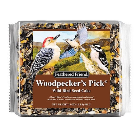 Audubon Park 14356 Black Oil Sunflower Seed Woodpecker Wild Bird Seed Cake, 2 lb, Cake, Bag 14384