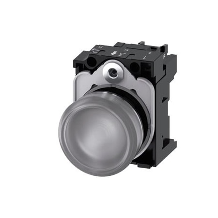 Siemens Indicator lights, 22 mm, round, metal, shiny, clear, lens 3SU1153-6AA70-1AA0-ZY19