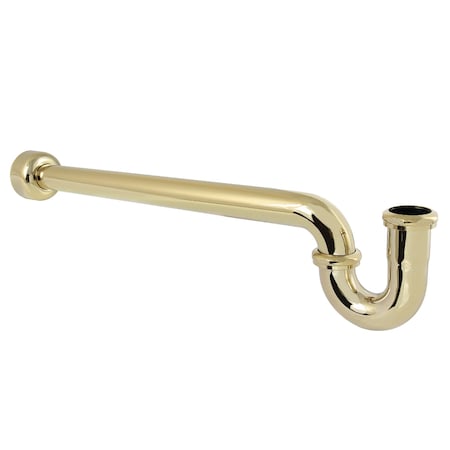 Kingston Brass 1-1/2 in. P-Trap with Box Flange, 24 in. Length, 18 Gauge, Polished Brass CC9122