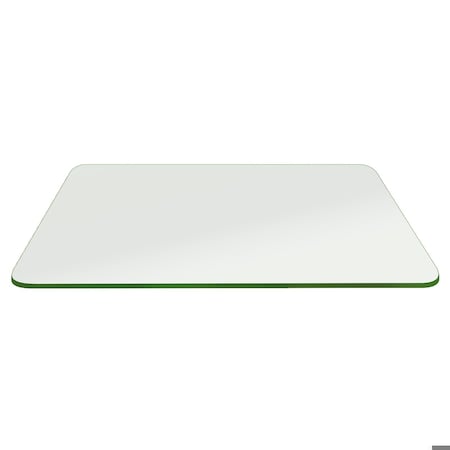 Fab Glass And Mirror 32in. x 36in. Clear Rectangle Glass Table Top 3/8in. Thick Pencil Polish Tempered Touch Corn 32x36RECT10THPETE-T