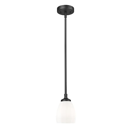 Z-Lite Oren 1-Light Pendant, 5.5 in W, Matte Black 7004P5-MB