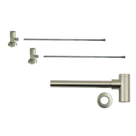 Mountain Plumbing Lavatory Kit - 1/4 Turn Ceramic Valve (MT6004) - Angle Trap in Satin Chrome MT9002-NL/SC