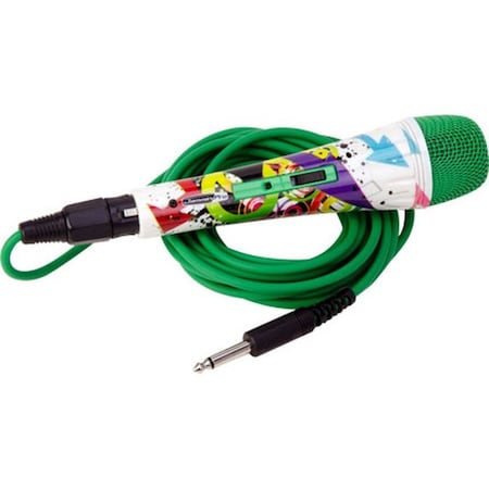Jammin Pro LETSPARTY Style Unidirectional Dynamic Microphone w/XLR Jack Cable & Karaoke Software MIC010