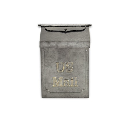 Homeroots 9" Gray Metal Paper Organizer With Lid 487936