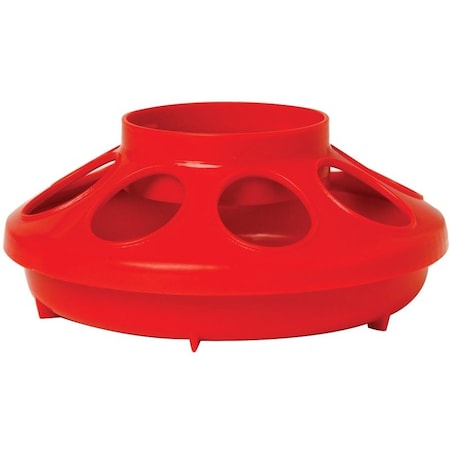 Little Giant Feeder Base, 1 qt Capacity, 8-Opening, Polypropylene, Red 806RED