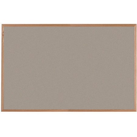 Aarco VIC Cork Bulletin Board w/ a Red Oak Frame w/ a Clear Lacquer Finish, Brown Rice 48''Hx72''W OW4872187