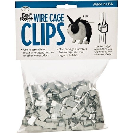 Miller Mfg Cage Clip, Ferrule, Metal, For ACP2 Pet Lodge Wire Clip Pliers, 14  16 ga Wire Panels ACC1