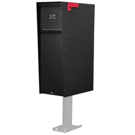Jayco Industries Supreme Rear Access Heavy Duty Letter Locker Mailbox- Black LL5RMAXSUP