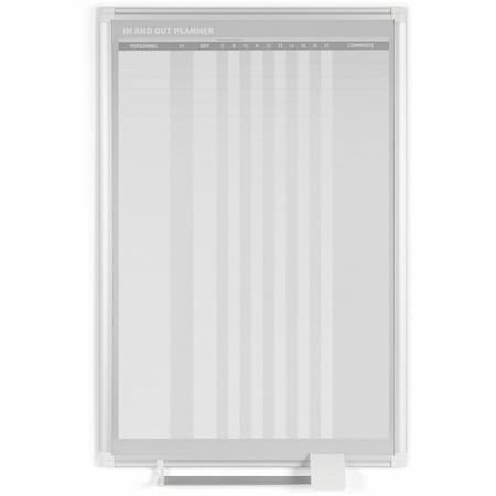Mastervision In/Out Board, Steel, 36 in, 24 in, Aluminum Frame, White/Gray, Matte GA02109830