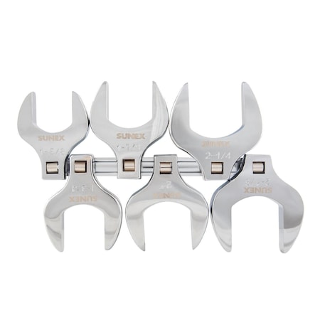 Sunex 6 Pc. 1/2 in Drive Full Polish Sae Jumbo Crowfoot Wrench Set 9722A