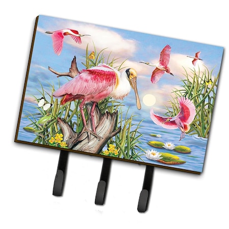 Carolines Treasures 6 x 2 x 9 in. Roseate Spoonbill Leash or Key Holder PRS4036TH68