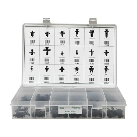 Auveco Nissan And Infiniti Push-Type Retainers Quik-Select Ii Kit Assortment 6915