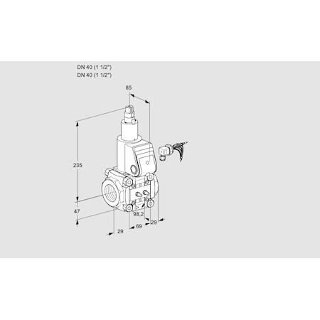 Honeywell Kromschroder Solenoid Gas Safety Valve - 500 mbar, IP65, SIL 3 Rated KS88015972