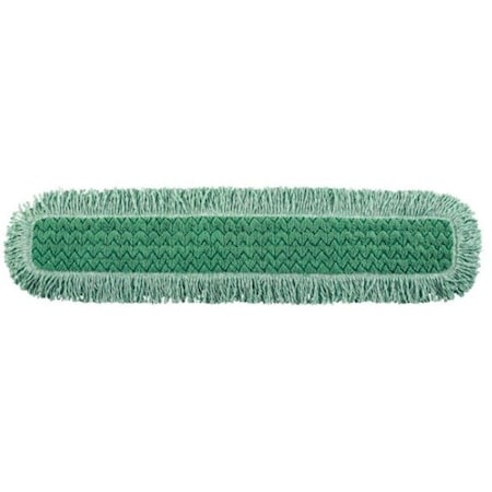 Rubbermaid Commercial 36 in L Dust Mop, Hook-and-Loop Connection, Fringe End, Green, Microfiber FGQ43800GR00