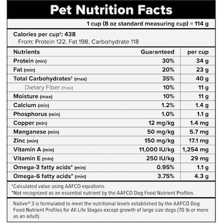 Native Level 3 Performance Nutrition 40 Lb. Dry Dog Food 3911