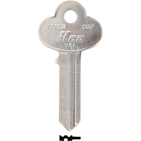 Ilco Corbin Nickel Plated House Key CO7 / 1001EN, 10PK IAL3803005B