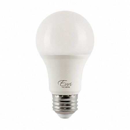 Euri Lighting A19 LED Bulbs, 5W, 450 lm, 40W Eq., 4000K, E26, Dimmable, CEC/JA8, UL, 2PK EA19-5W5041CEC-2