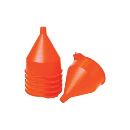 Miller 100021 6 qt Heavy Duty Polyethylene Funnel, 6PK 73095