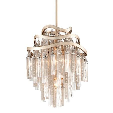 Corbett Lighting Chimera 3 Light Pendant 12.75 In. Warm Silver Leaf 176-43-WSL