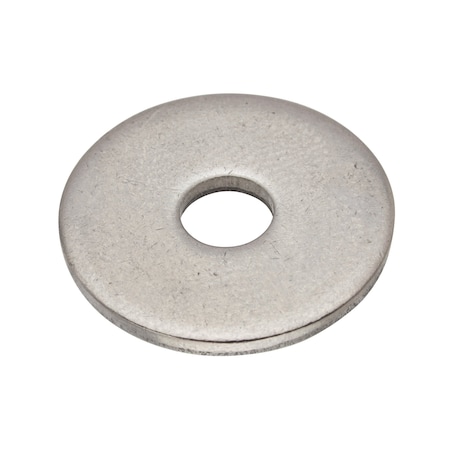 Zoro Select Flat Washer, For Screw Size #10 , Stainless Steel Plain Finish, 25 PK WASB#10W316