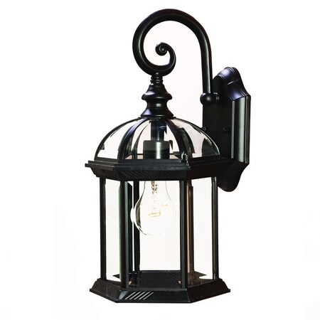 Homeroots Matte Black Eastern Lantern Wall Light 398594