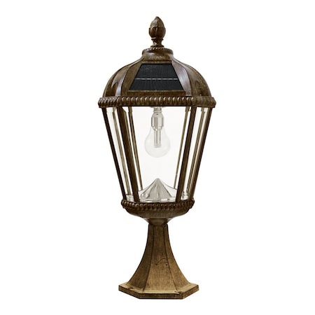 Gama Sonic Royal Bulb Solar Light, GS Solar Light Bulb, Pier Mount, Weathered Bronze 98B311