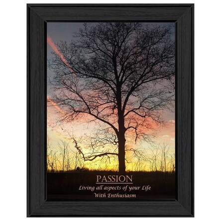Homeroots Passion 1 Black Framed Print Wall Art 415554