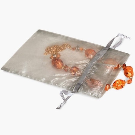 Nashville Wraps Silver Organza Favor Bags, 5x7, 10PK B95240