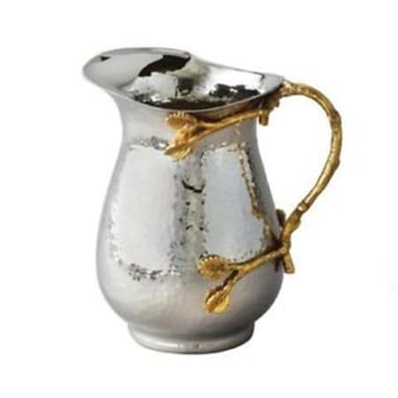 Auric 7.5 in. Golden Vine Hammered Pitcher AU799845