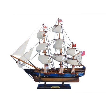 Handcrafted Decor Wooden HMS Endeavour Tall Model Ship- 20 in. HMS-Endeavour-20