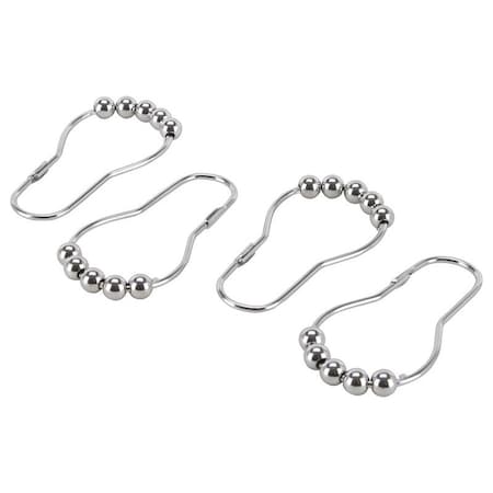 Simple Spaces Roller Ball Curtain Hook, Steel, Chrome, 1-1/2 in W, 3 in H SD-BH-CH