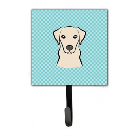 Carolines Treasures Checkerboard Blue Yellow Labrador Leash and Key Holder BB1160SH4