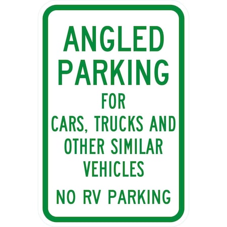 Lyle Angled Parking for Cars Trucks and Similar Vehicles, 12x18, Non-Reflective, White G-4498-NA_12x18