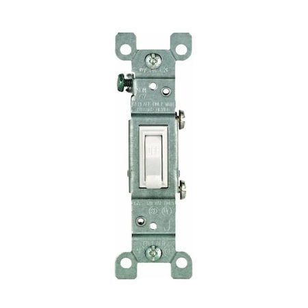 Leviton Toggle Switch, 15 Amp, 120 Volt, White 2651-2W
