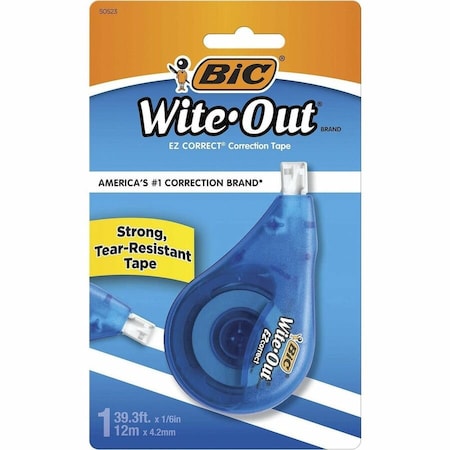 Bic Wite-Out EZ Correct Correction Tape, 1/6 in x 400 in, White WOTAPP11