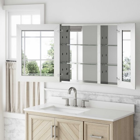 Craft And Main Medicine Cabinet, 30x26 in, Aluminum MMC3026-BN